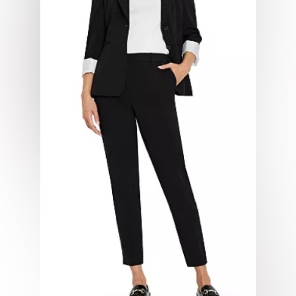 NWOT- Tahari ASL Noir Shannon Mid-rise Suit Pant Size 14 - Picture 1 of 13